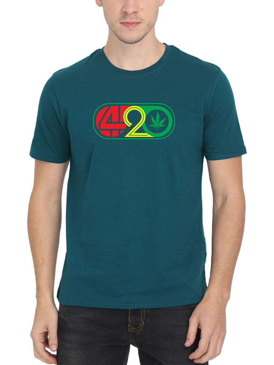 420 Leaf Petrol T-Shirt