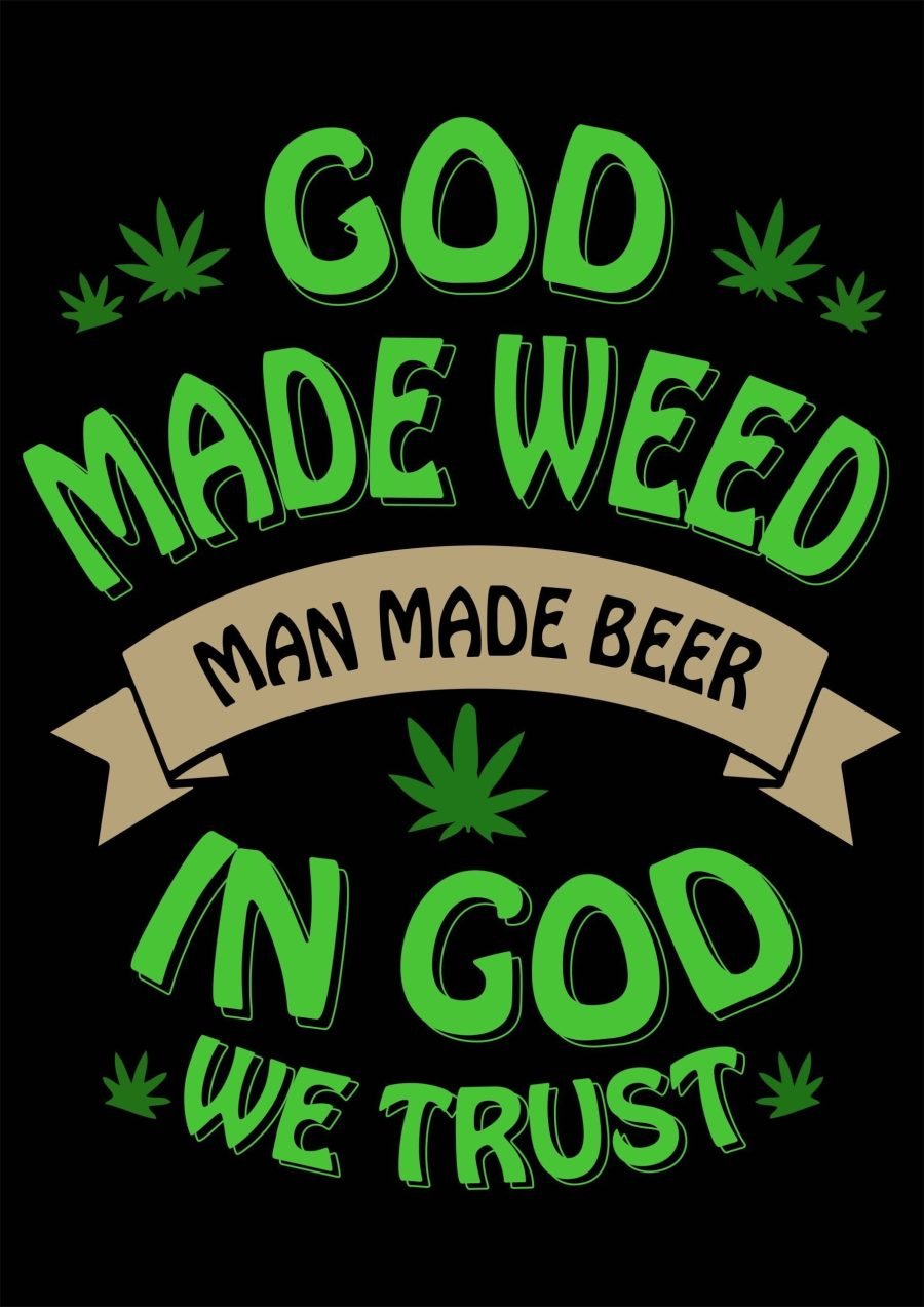 In God We Trust A4 Stoner Poster