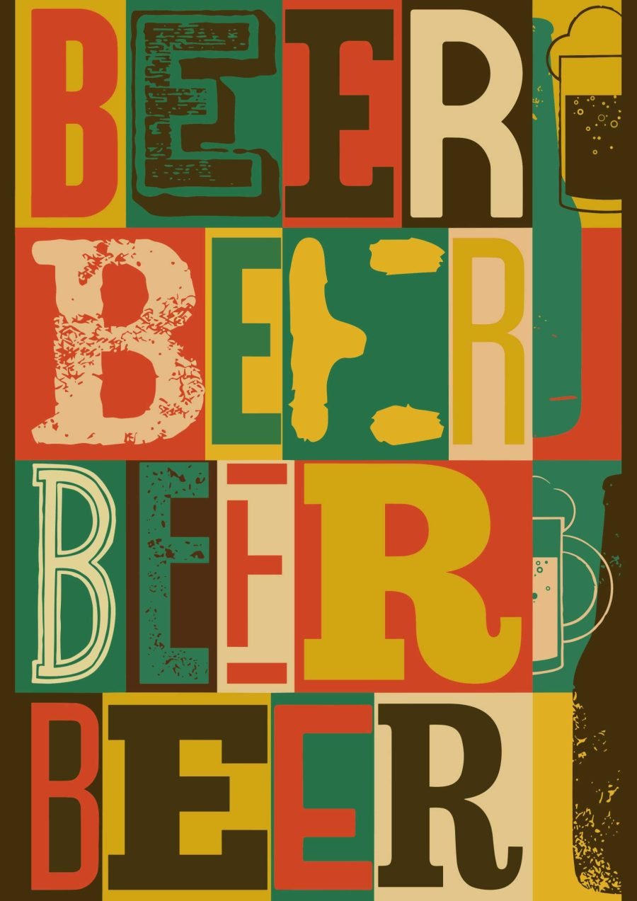 Beer For Retro Pop A4 Beer Poster