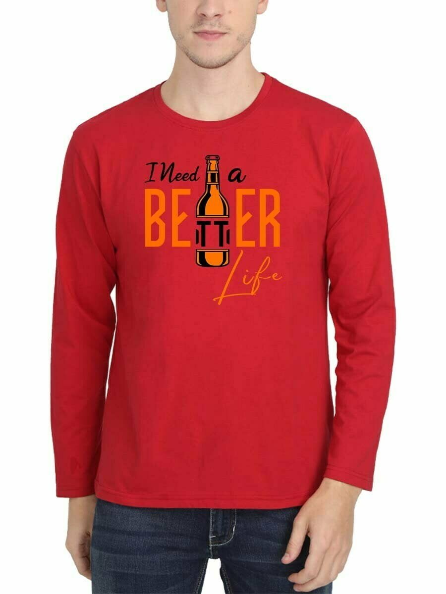I Need A Better Life Bottle Red T-Shirt