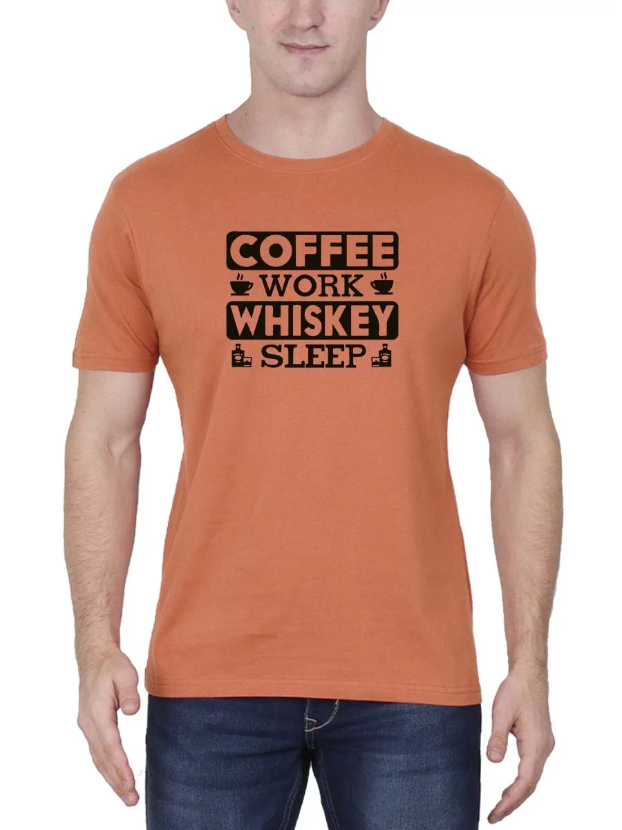 Coffee and Whiskey Saffron Whiskey Quotes T-Shirt - Image 2