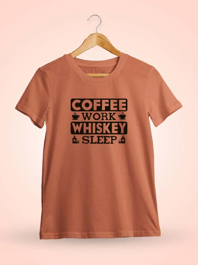 Coffee and Whiskey Saffron Whiskey Quotes T-Shirt