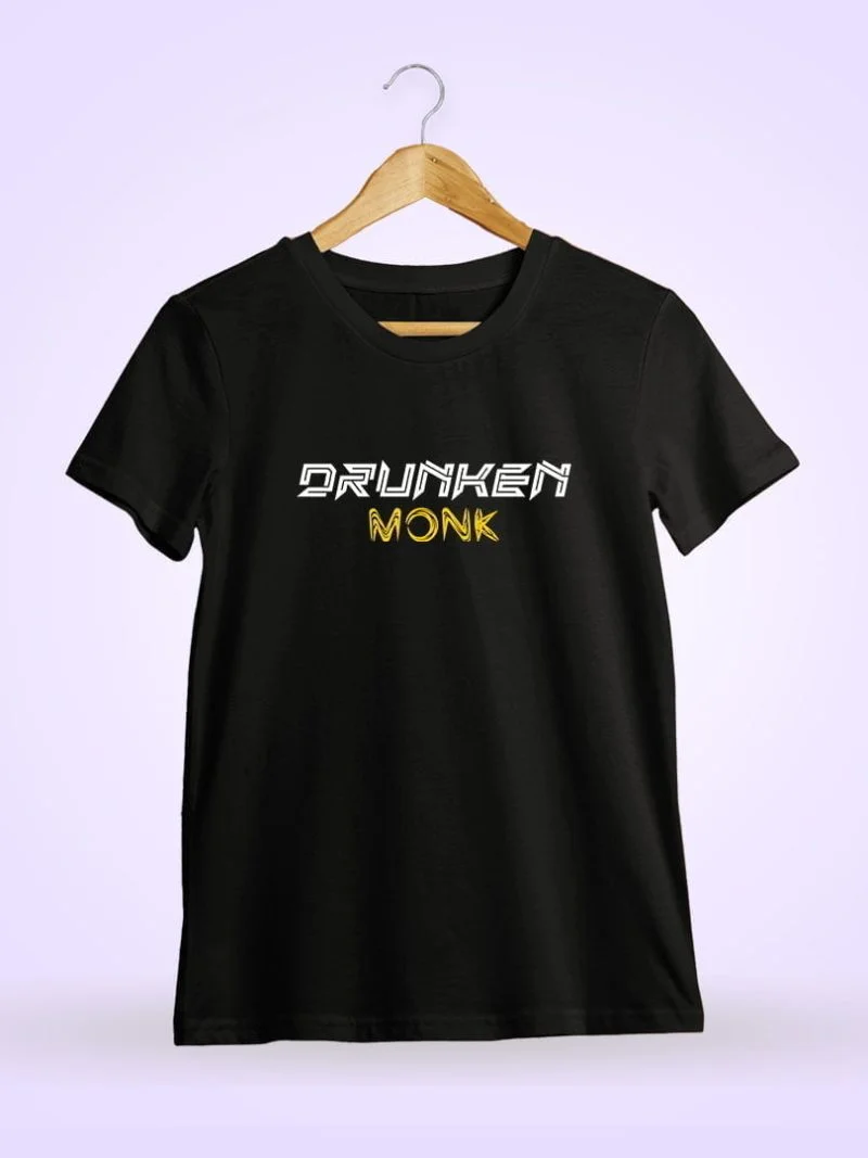 Drunkenmonk Self Techno Black T-Shirt
