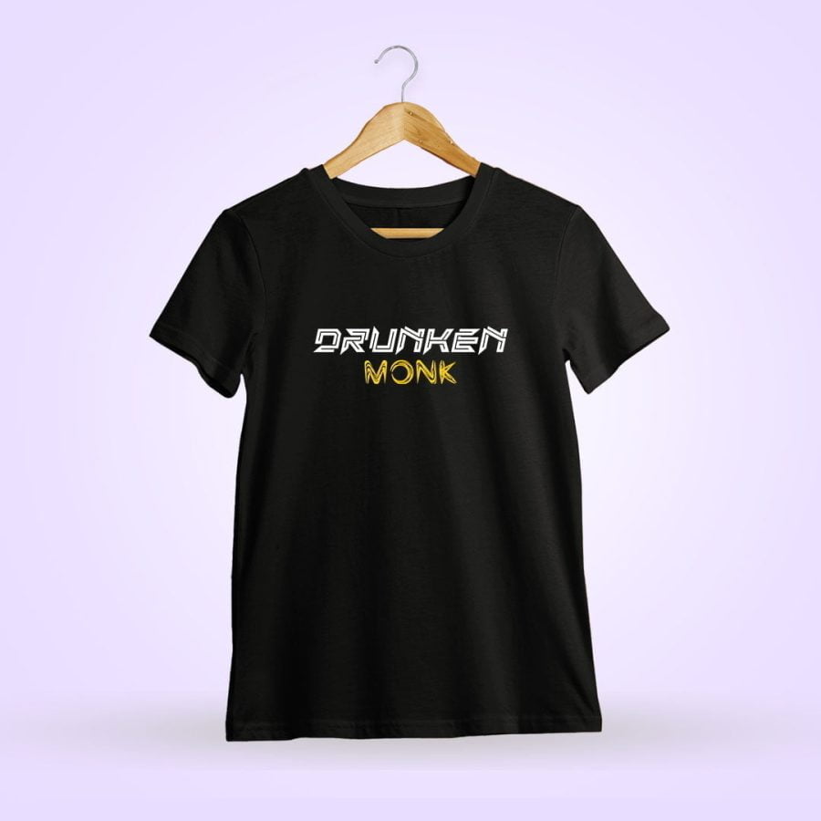 Drunkenmonk Self Techno Black T-Shirt