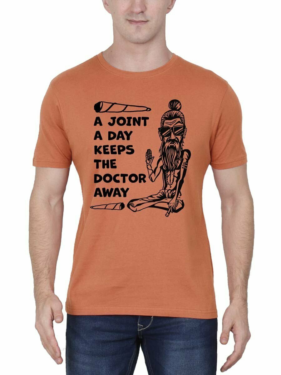 A Joint A Day Keeps The Doctor Away Saffron T-Shirt