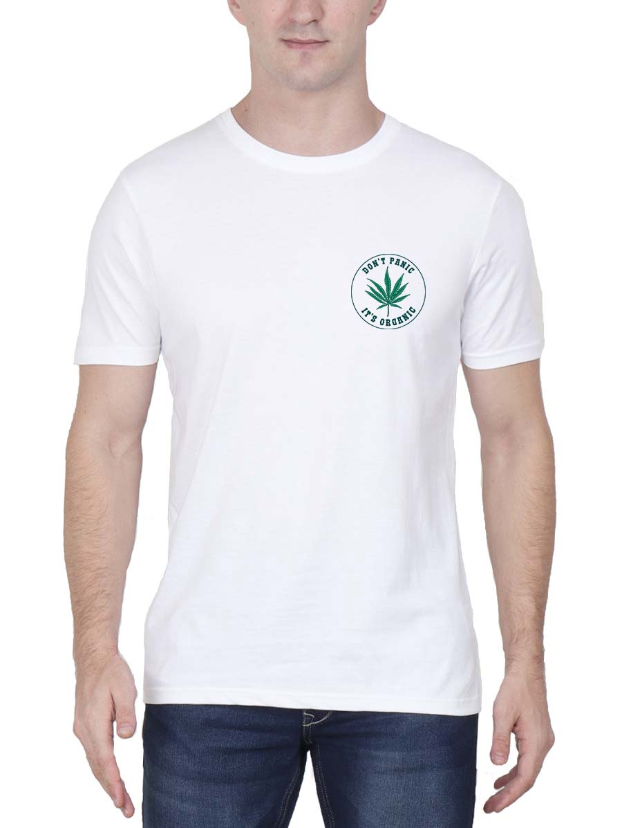 Don't Panic It's Organic Pocket White T-Shirt