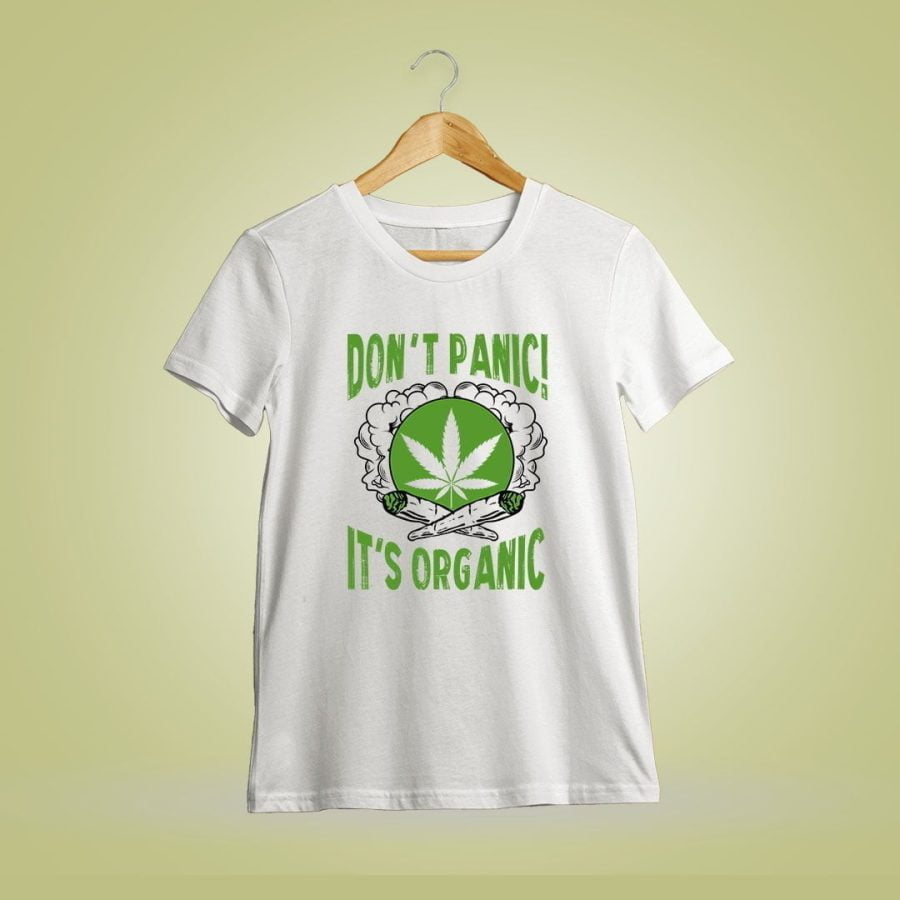 Don't Panic It's Organic Smoke White T-Shirt