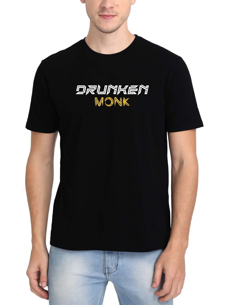 Drunkenmonk Self Techno Black T-Shirt