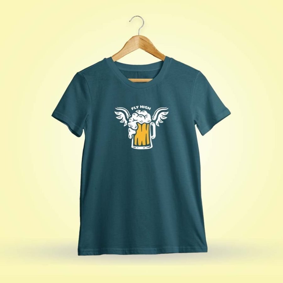 Fly High Mug Wings Petrol T-Shirt