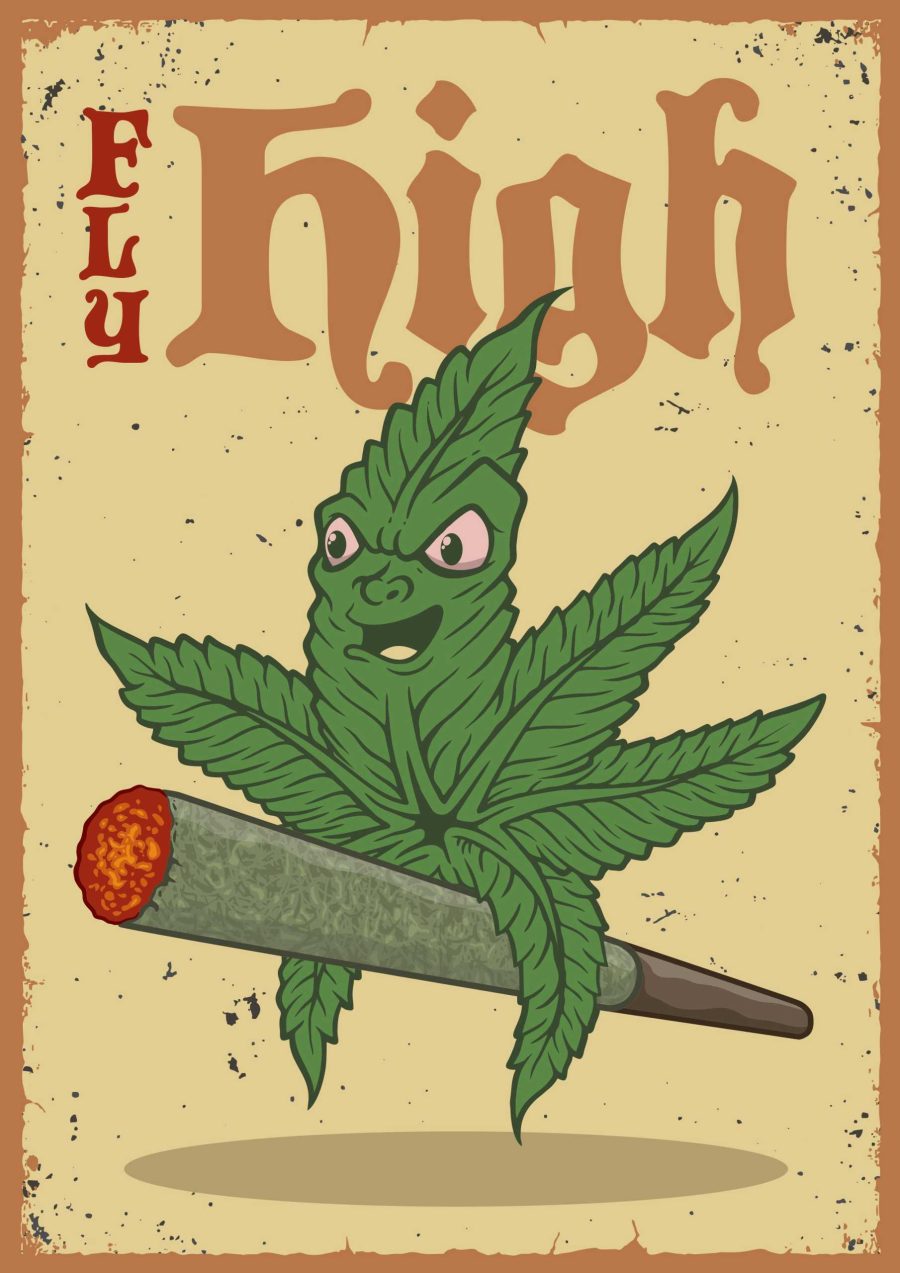 Fly High A4 Stoner Poster