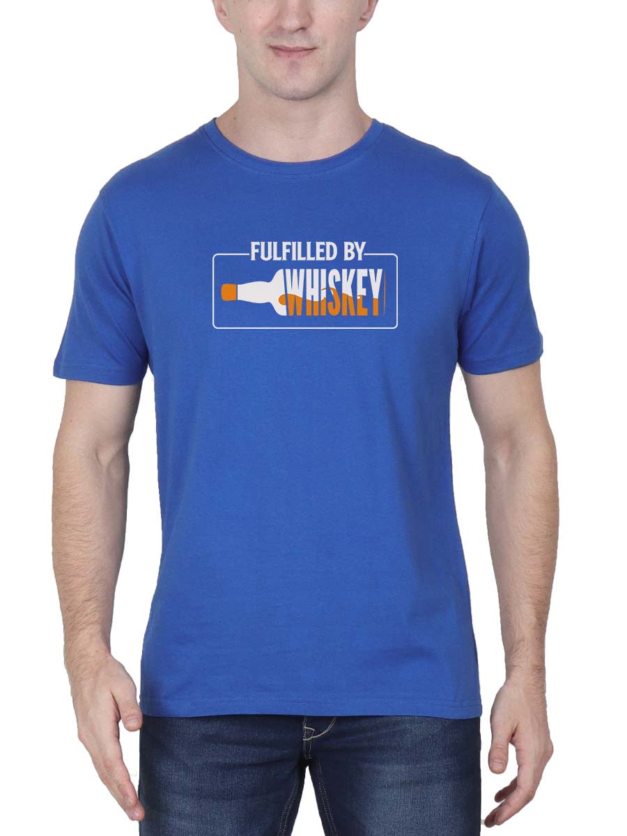 Fulfilled By Whiskey Royal Blue T-Shirt