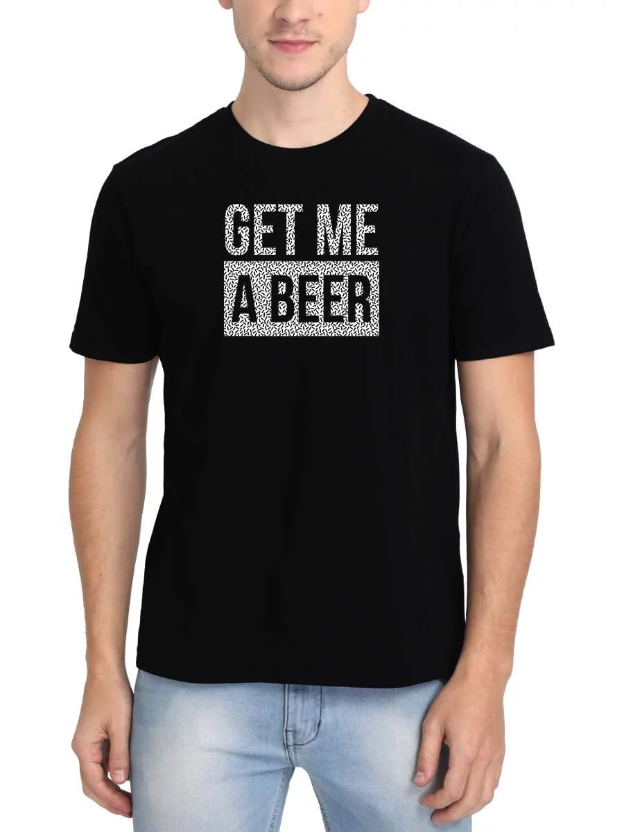 Get Me A Beer Black T-Shirt - Image 2