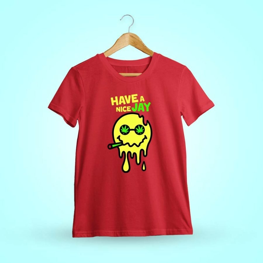 Have A Nice Jay Red Stoner T-Shirt