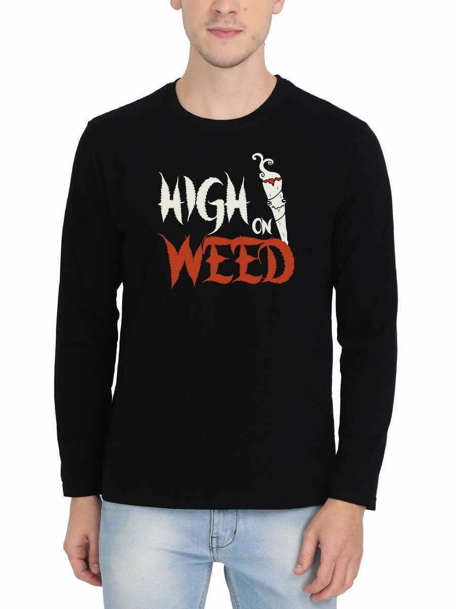 High On Weed Black T-Shirt