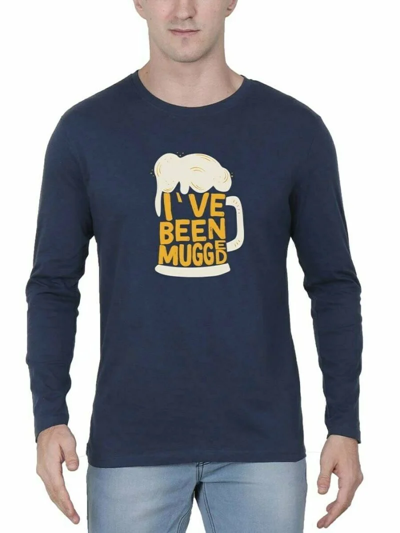 I've Been Mugged Navy Blue T-Shirt