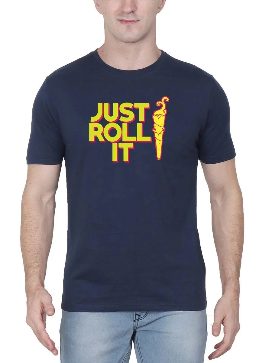 Just Roll It Up Navy Blue T-Shirt - Image 2