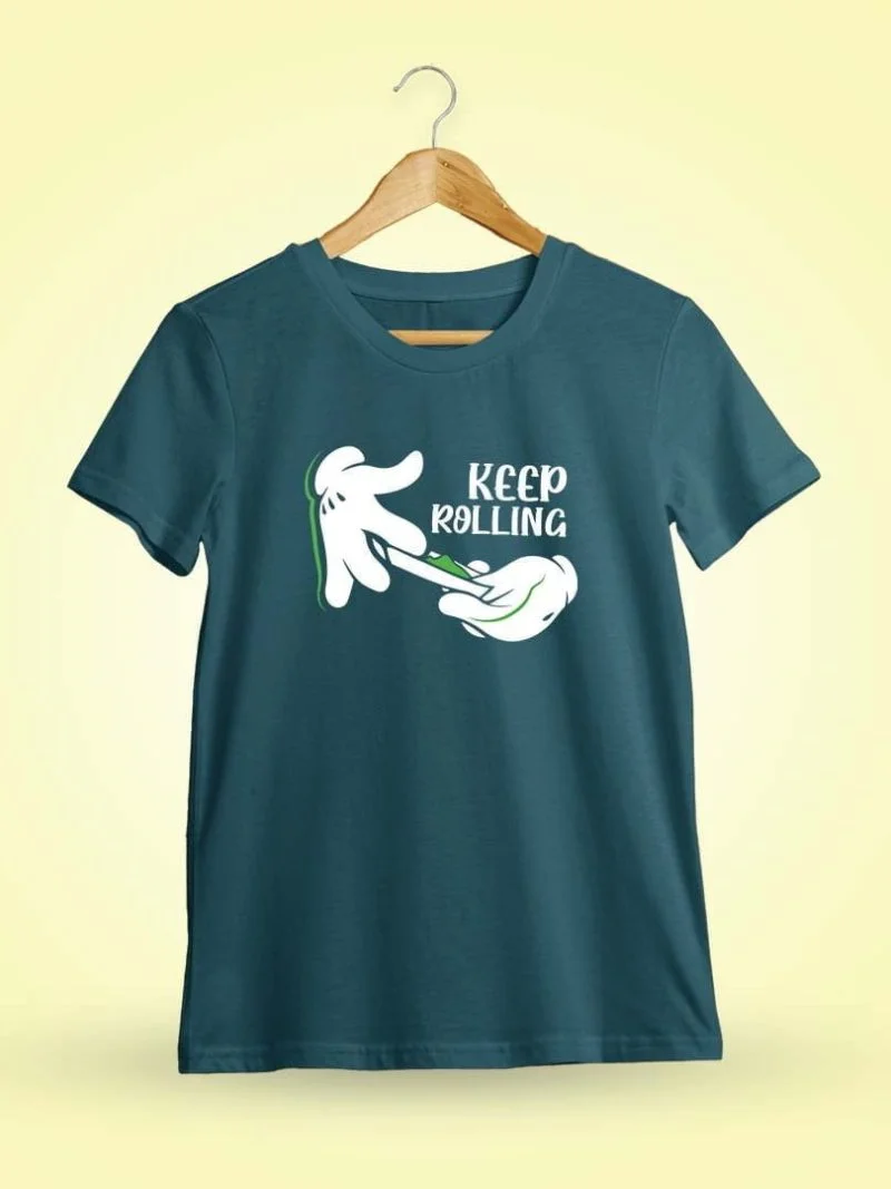 Keep Rolling Petrol Stoner T-Shirt