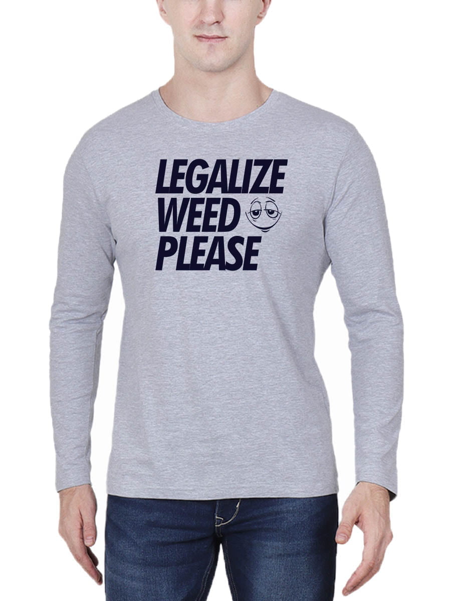 Legalize It Please Grey Melange Stoner T-Shirt