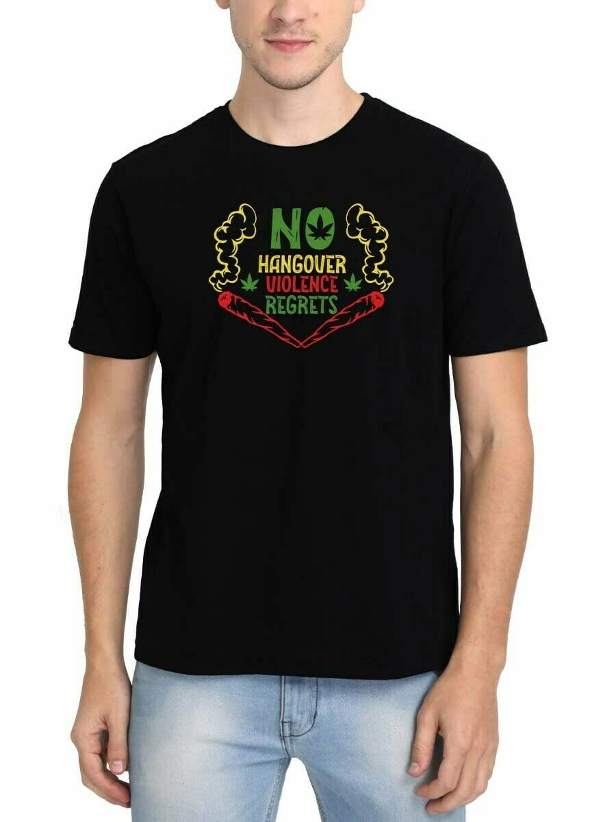 No Hangover Violence Regrets Blunt Black T-Shirt