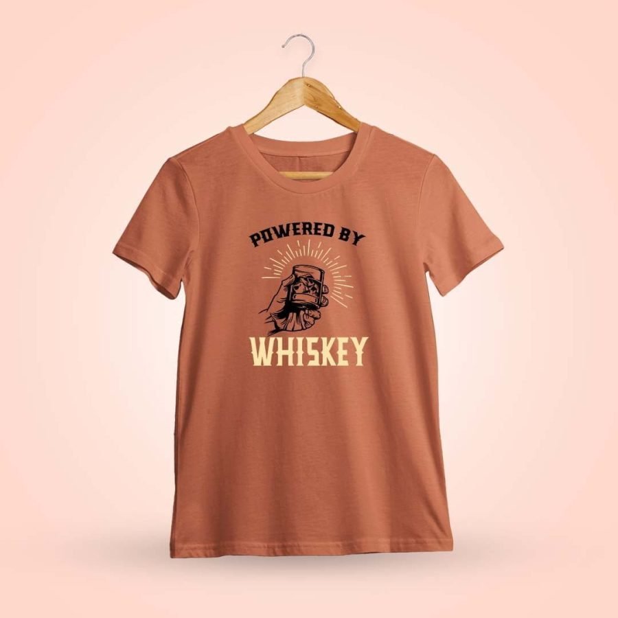 Powered By Whiskey Saffron T-Shirt