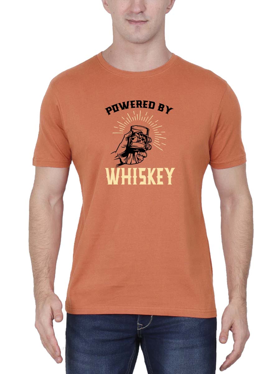 Powered By Whiskey Saffron T-Shirt