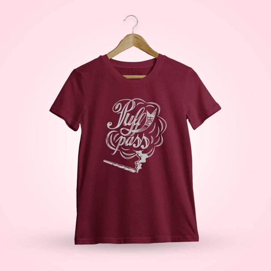 Puff Puff Pass Maroon T-Shirt