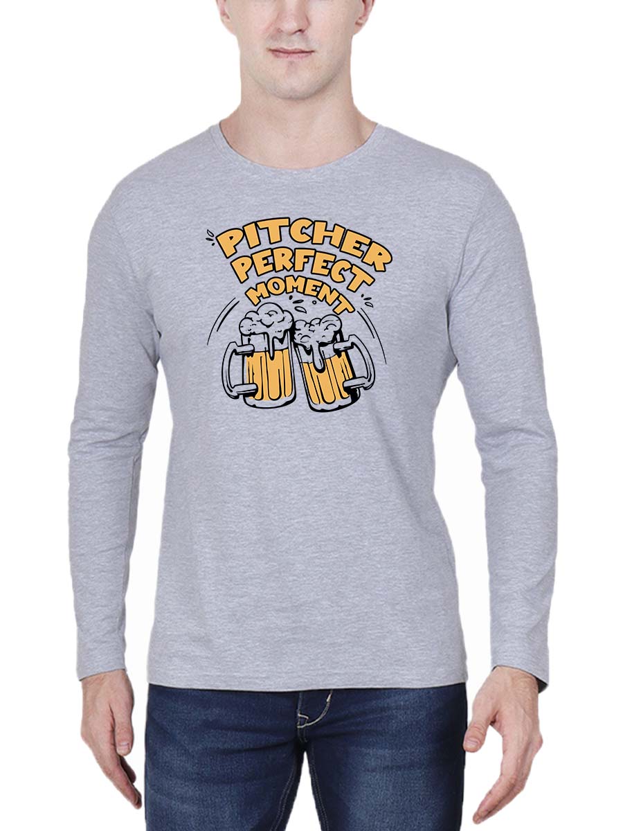 Pitcher Perfect Moment Grey Melange T-Shirt