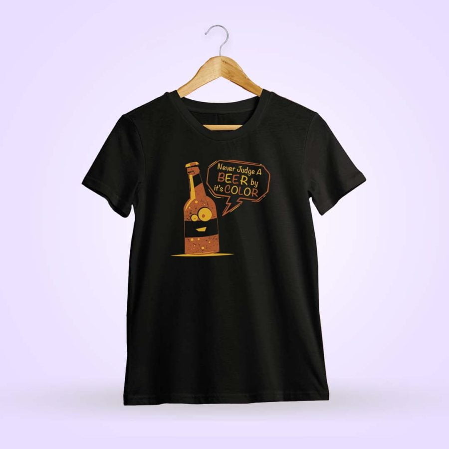 Never Judge A Beer By Its Color Wink Black T-Shirt