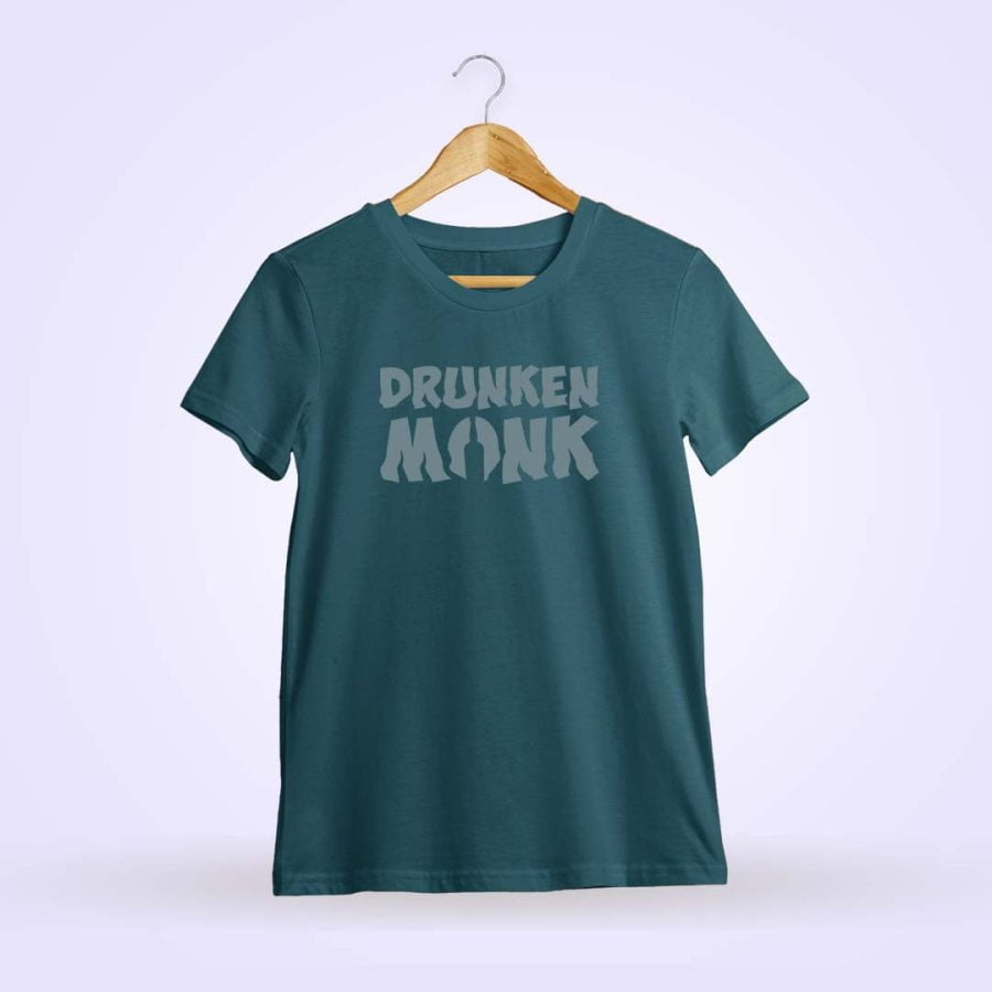 DrunkenMonk Self Branded Petrol T-Shirt