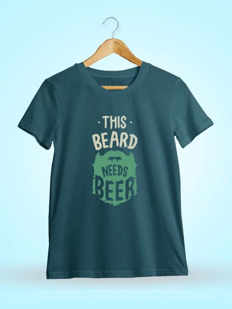 This Beard Needs Stoner Petrol Half Sleeve T-Shirt