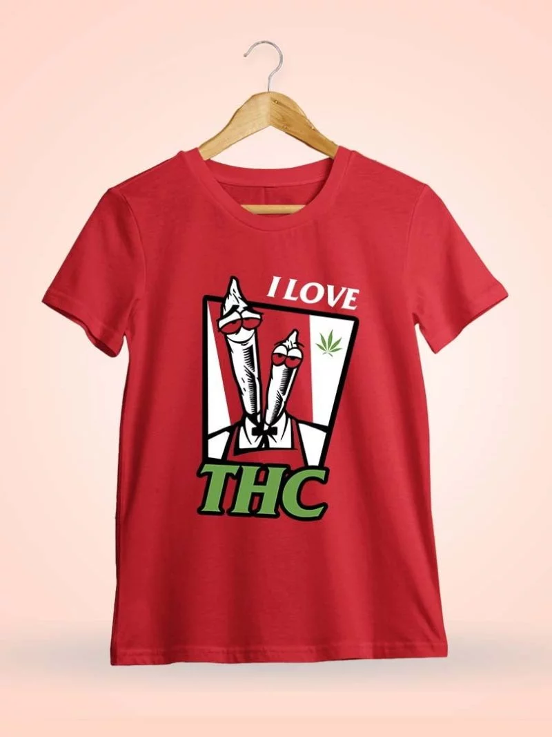 I Love THC Red T-Shirt