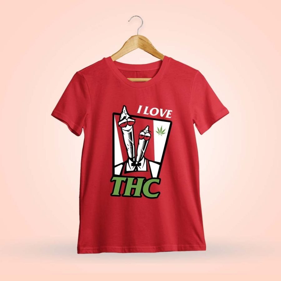 I Love THC Red T-Shirt