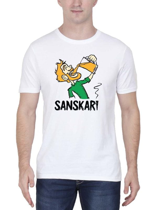 Sanskari White T-Shirt