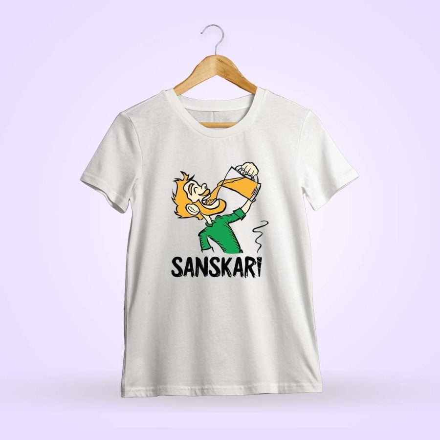 Sanskari White T-Shirt