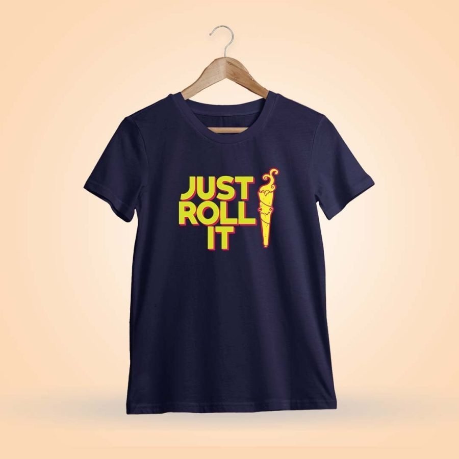 Just Roll It Up Navy Blue T-Shirt