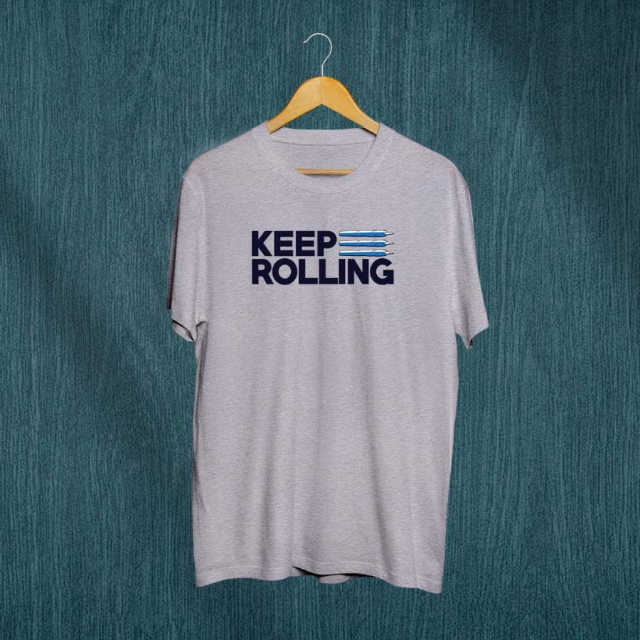 Keep Rolling Grey Melange T-Shirt
