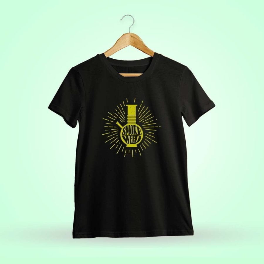 Glass Bong Halo Black Stoner T-Shirt