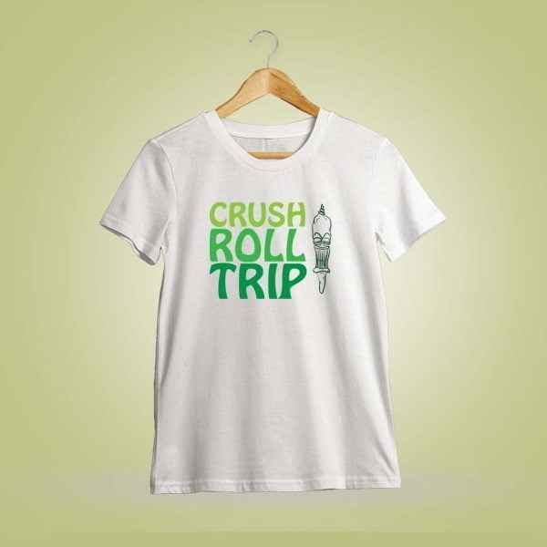 Crush Roll Trip White Stoner T-Shirt