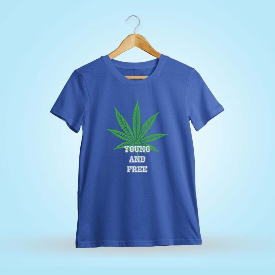 Young And Free Royal Blue T-Shirt