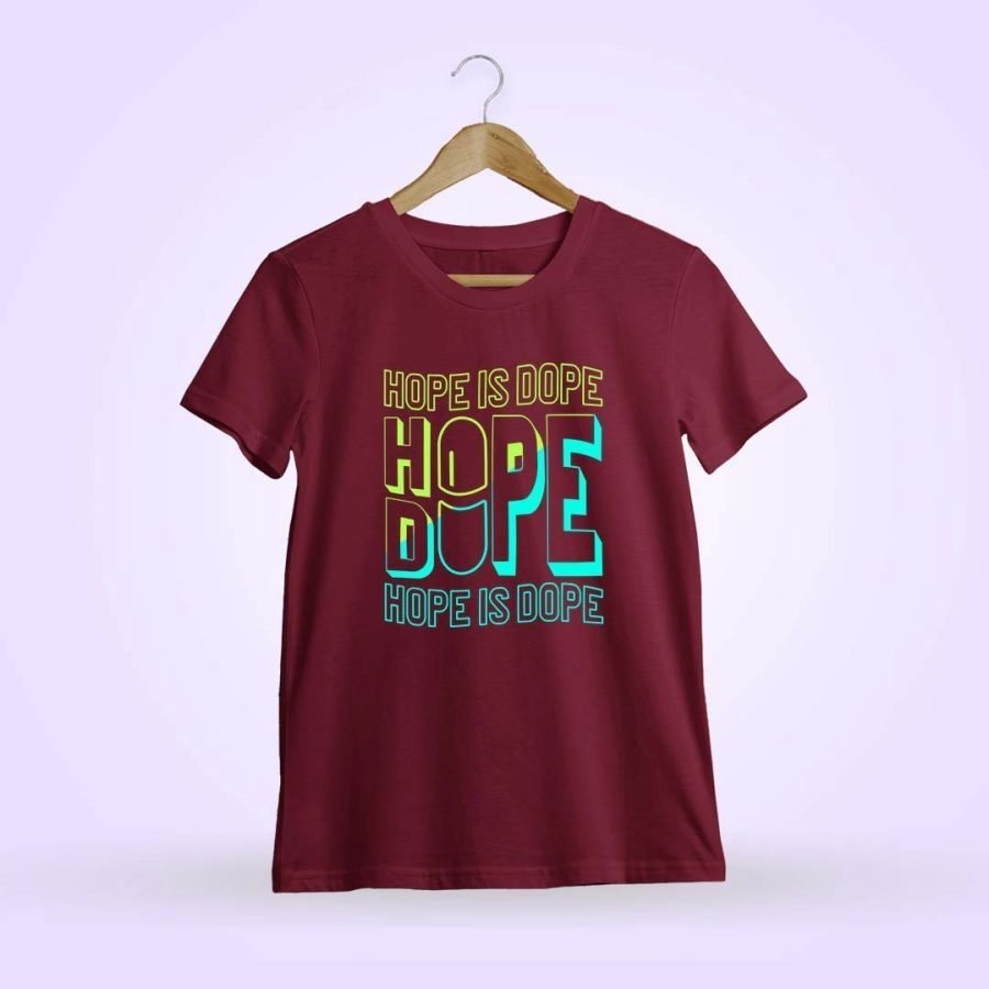 Hope Is Dope Pill Maroon T-Shirt