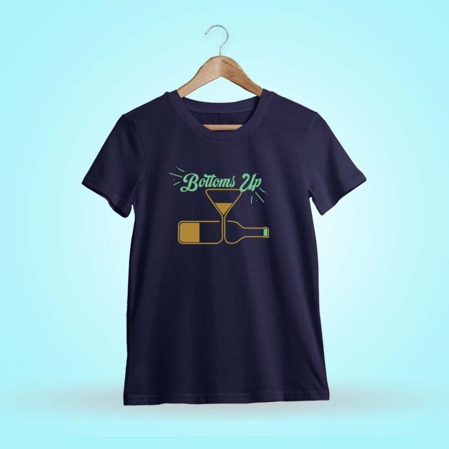 Bottoms Up Navy Blue T-Shirt