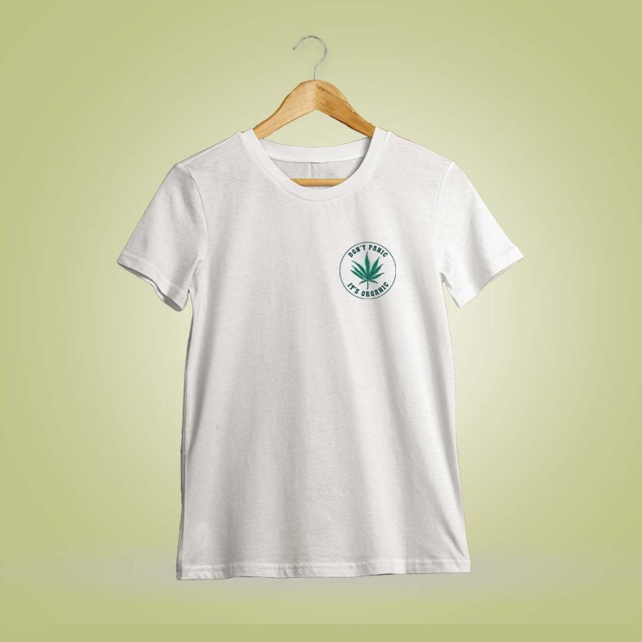 Don't Panic It's Organic Pocket White T-Shirt