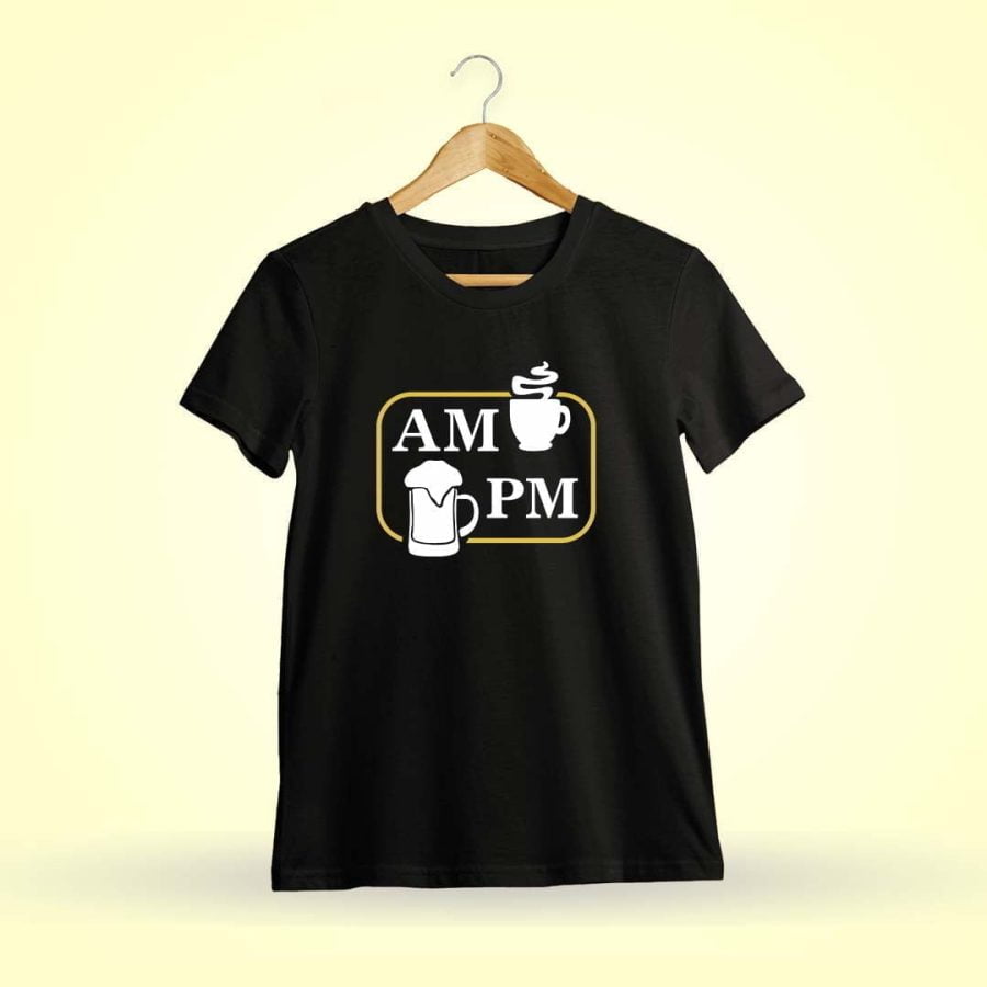 Am Coffee Pm Beer Black T-Shirt