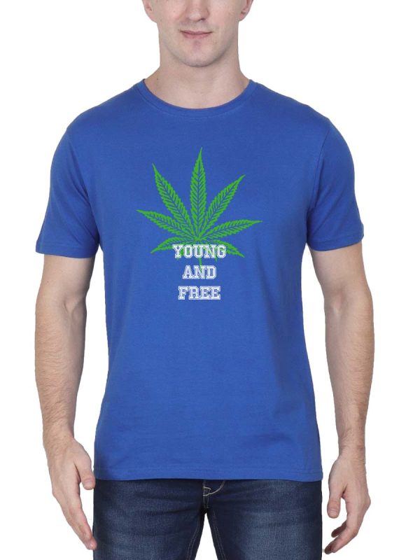 Young And Free Royal Blue T-Shirt