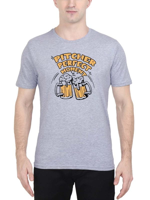 Pitcher Perfect Moment Grey Melange Beer T-Shirt