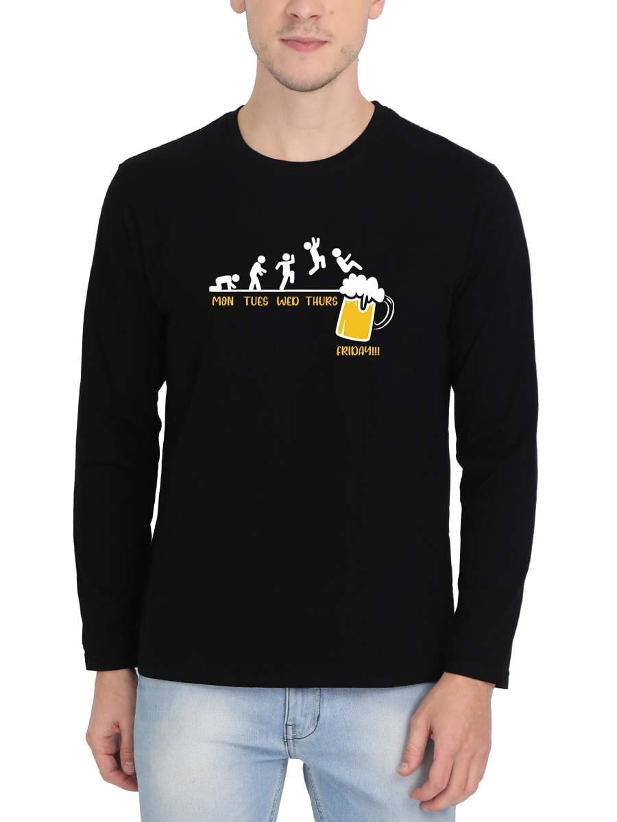 Monday To Friday Jump Black Beer Quotes T-Shirt