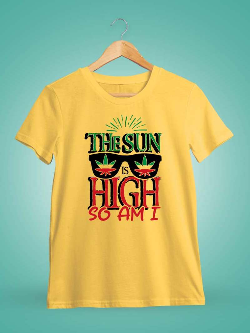 The Sun Is High So Am I Yellow T-Shirt