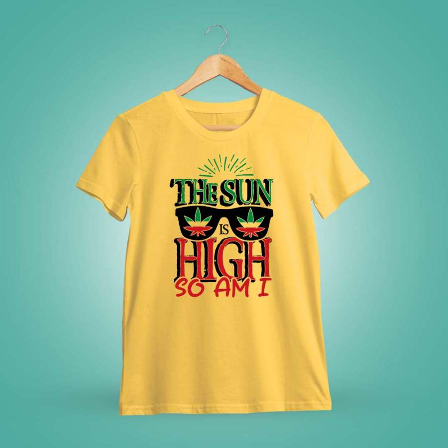 The Sun Is High So Am I Yellow T-Shirt