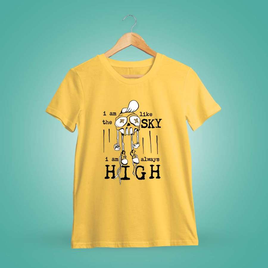 I Like The Sky I Am Always High Yellow T-Shirt