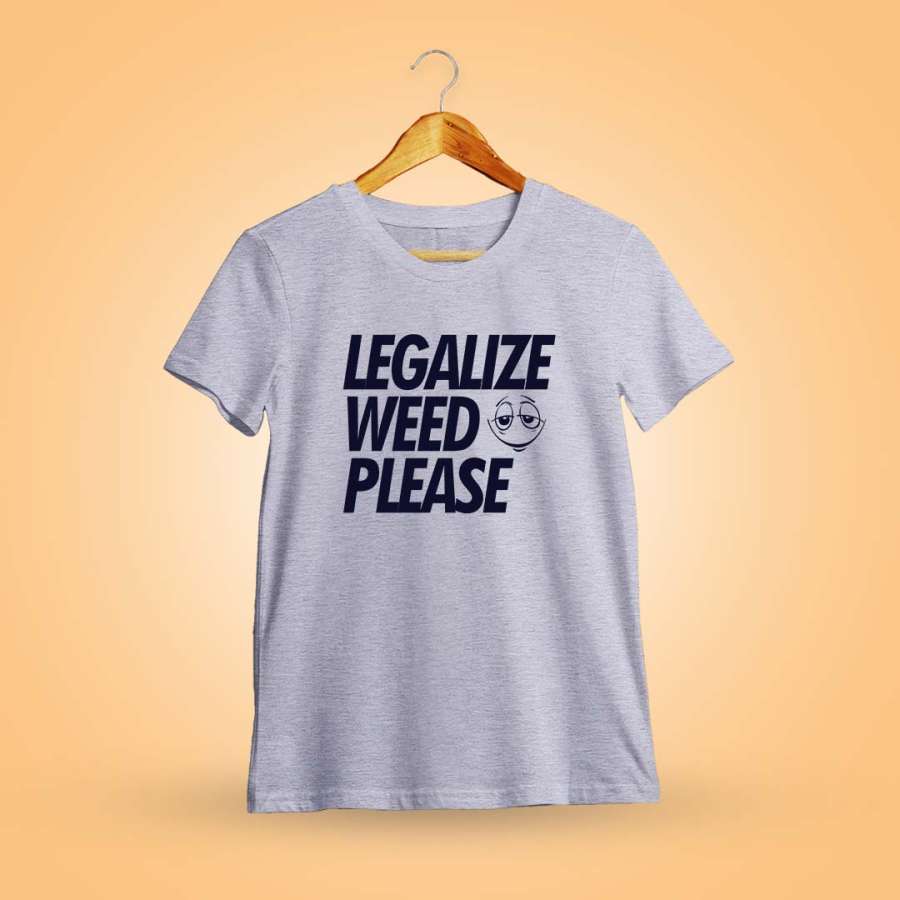 Legalize It Please Grey Melange Stoner T-Shirt